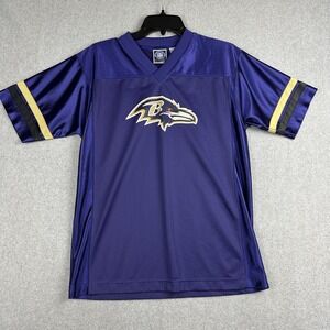 Baltimore Ravens Football Jersey Boys Large 14/16 Purple NFL Pro Tuff Shirt